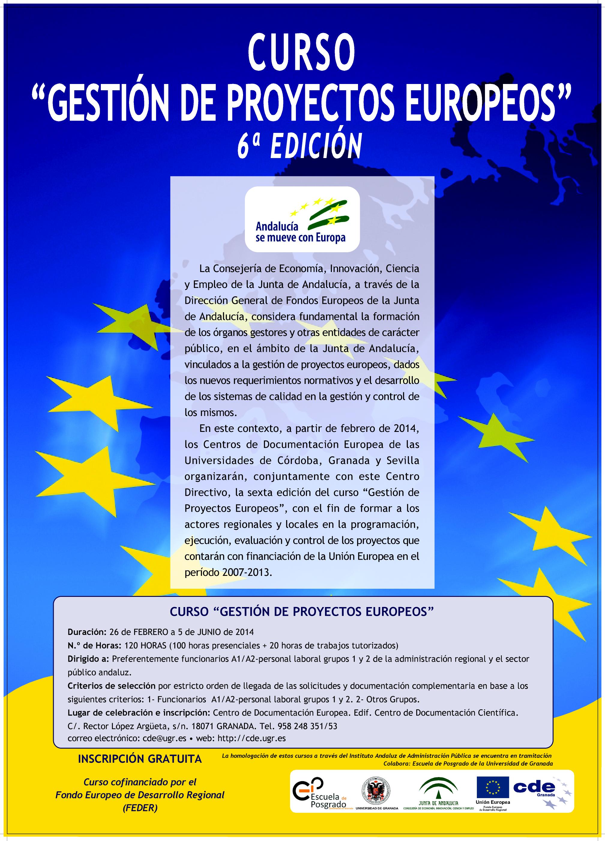 Curso "Gestión de Proyectos Europeos 6ª Edición"
